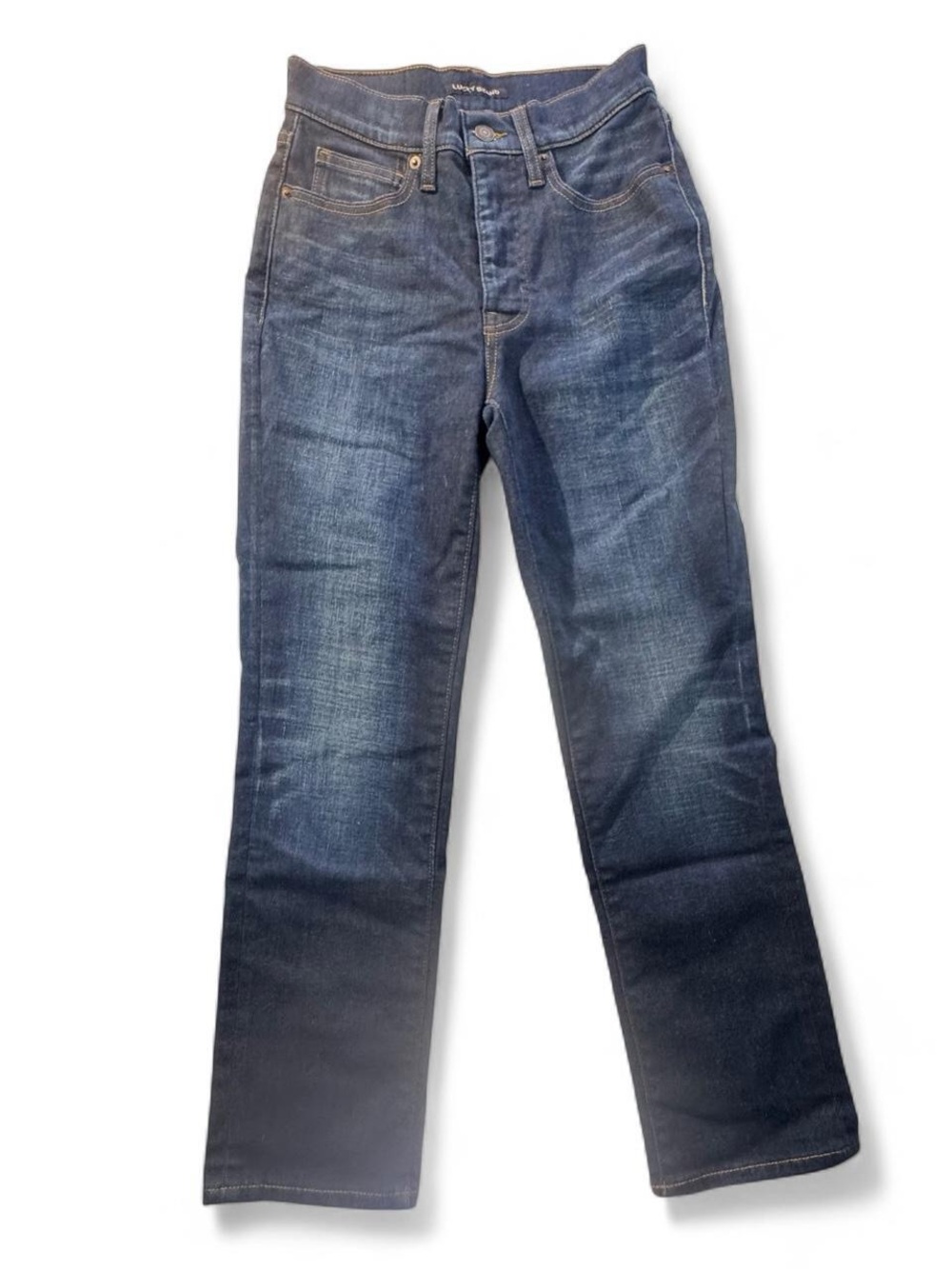Lucky Brand Women's Dark Wash Straight Leg Jeans Size 2/26 Classic Stretch Denim